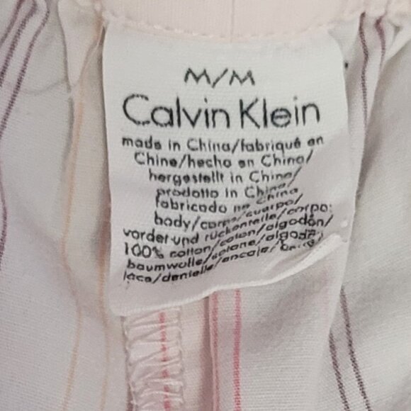 Vintage Calvin Klein Drawstring Waist 100% Cotton Pajama Bottoms Size Medium EUC - Picture 3 of 7
